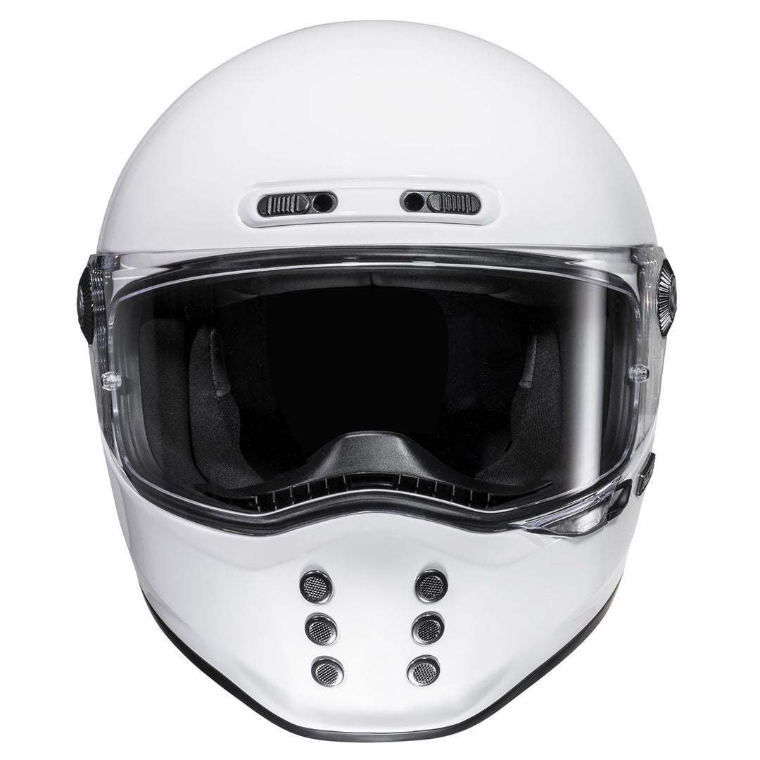 HJC V10 Solid Helmet White - Front View