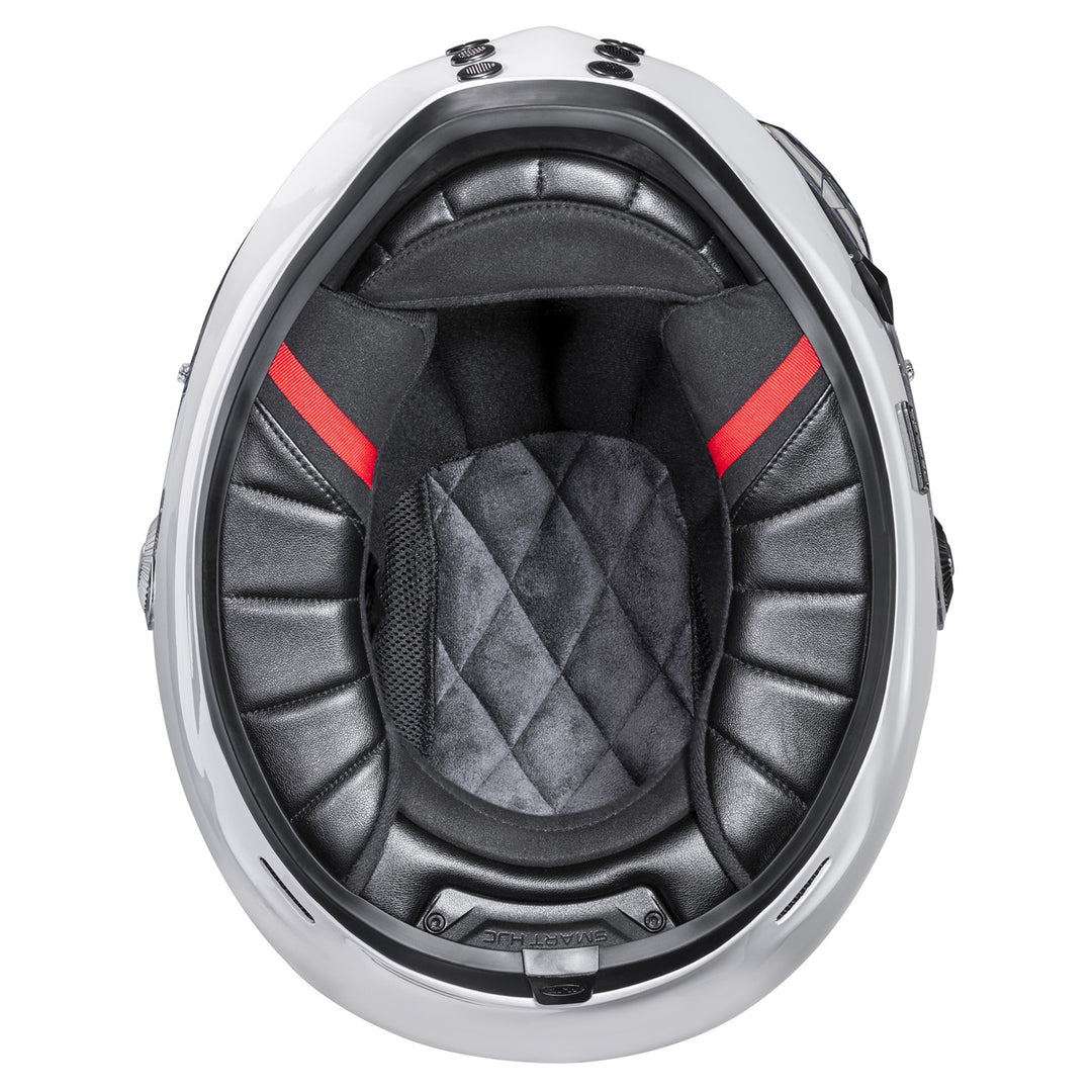 HJC V10 Solid Helmet White - Bottom Up View