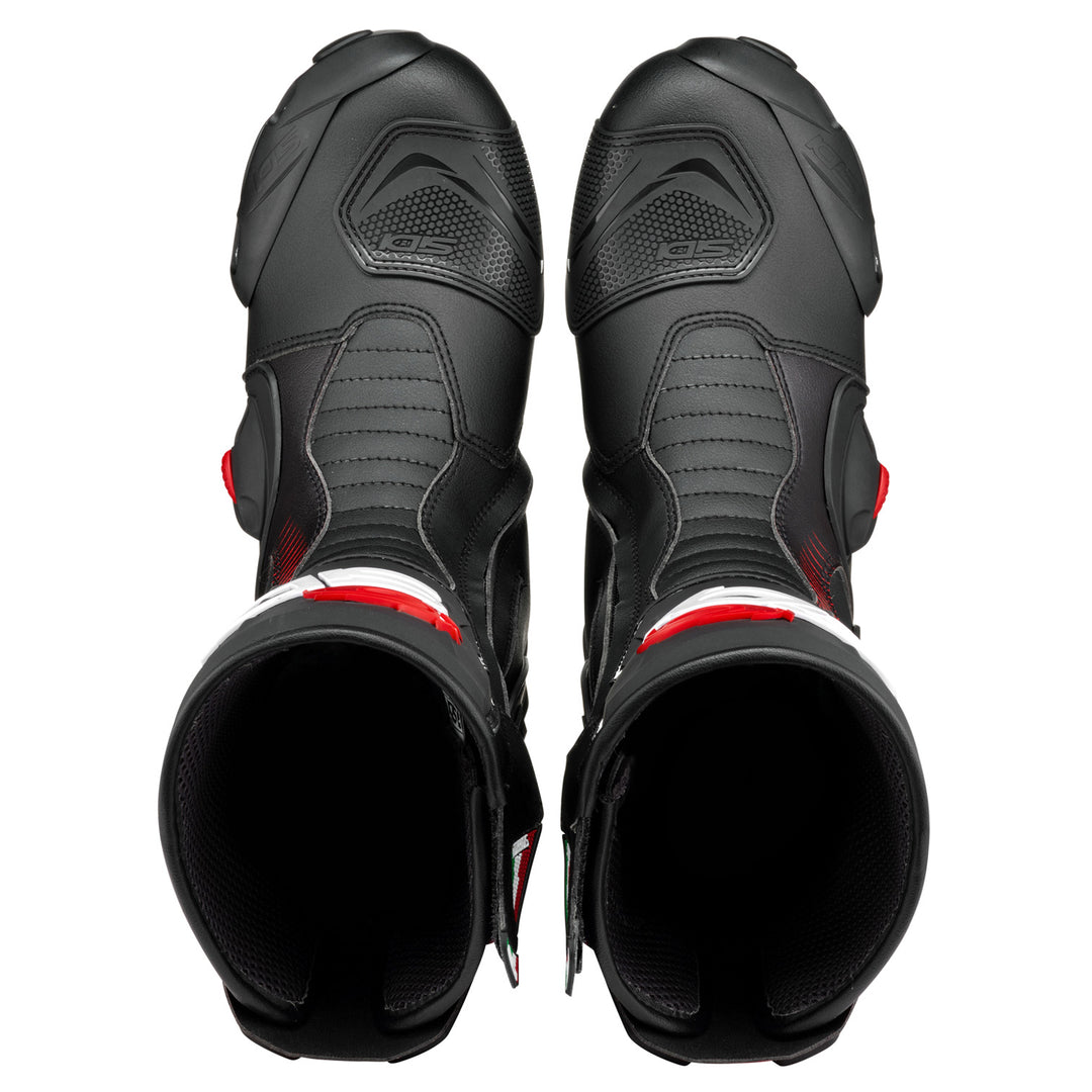 Sidi Vertigo 2 Boots Black/Red - Top Down View of Pair