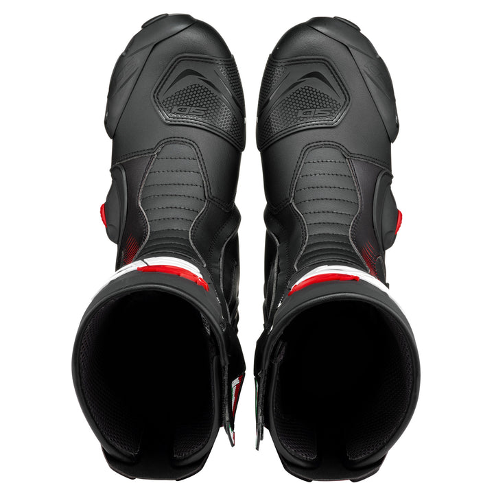 Sidi Vertigo 2 Boots Black/Red - Top Down View of Pair