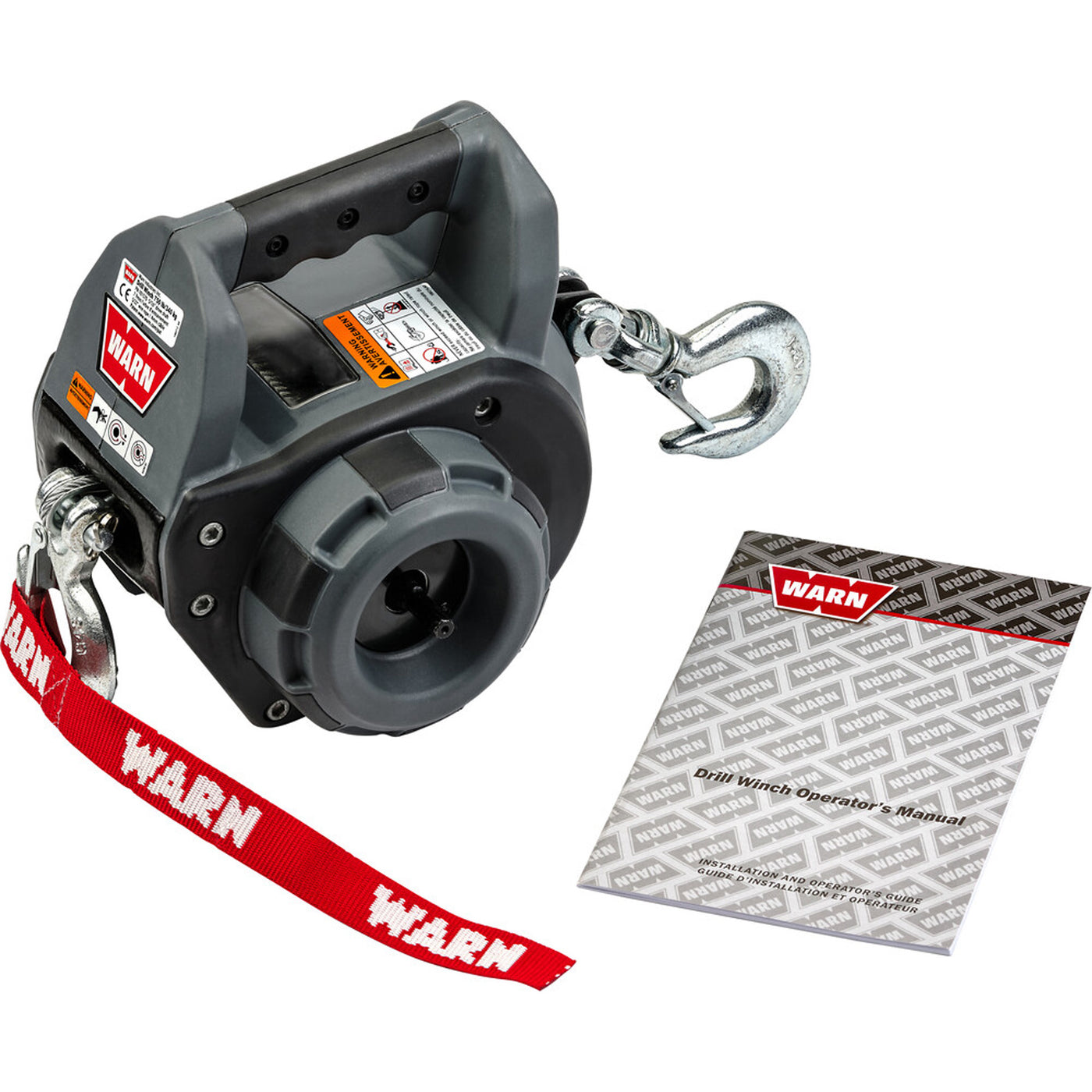 Warn Drill Winch - 750lb Steel Rope