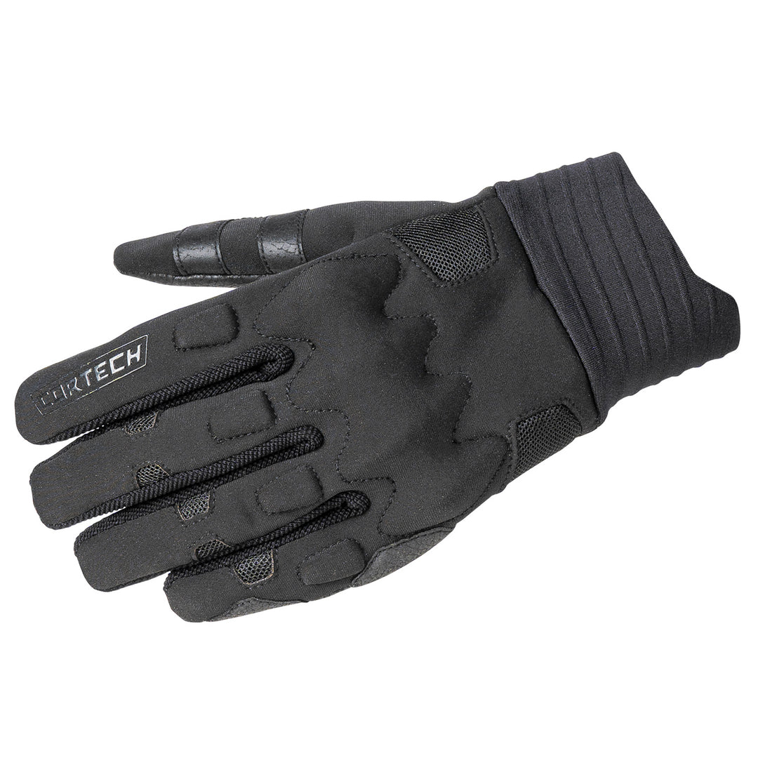 Cortech Windstop Lite Gloves Black/Black - Back of Hand View
