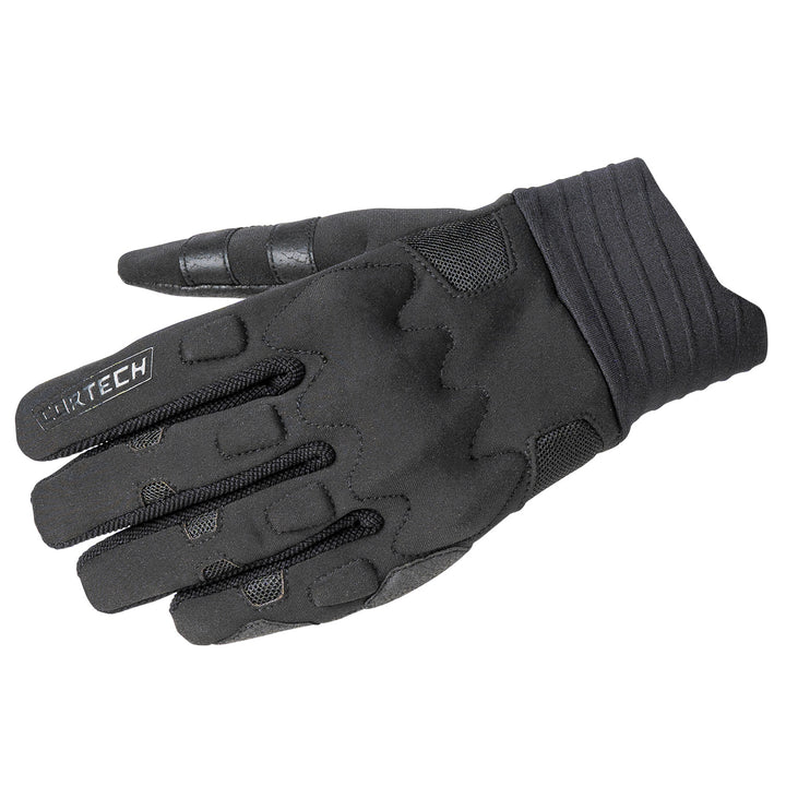 Cortech Windstop Lite Gloves Black/Black - Back of Hand View