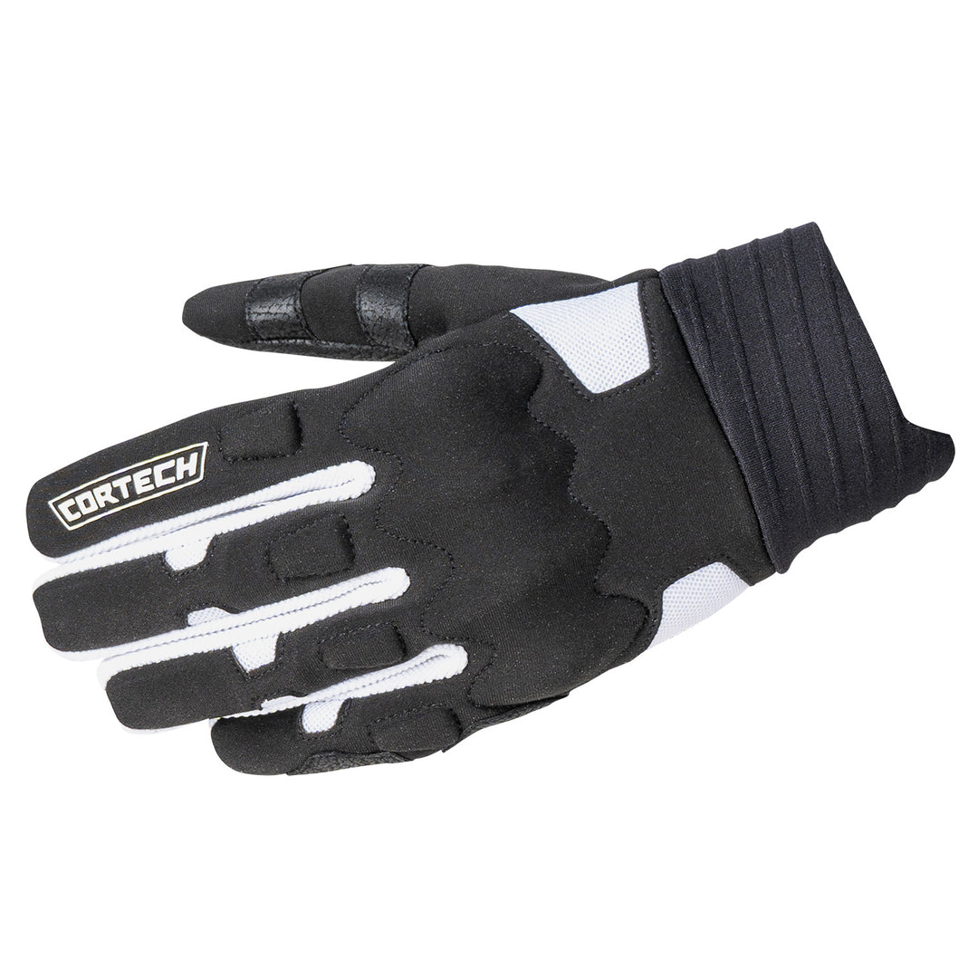 Cortech Windstop Lite Gloves Black/White - Back of Hand View
