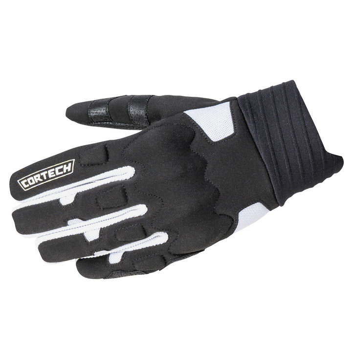 Cortech Windstop Lite Gloves Black/White - Back of Hand View