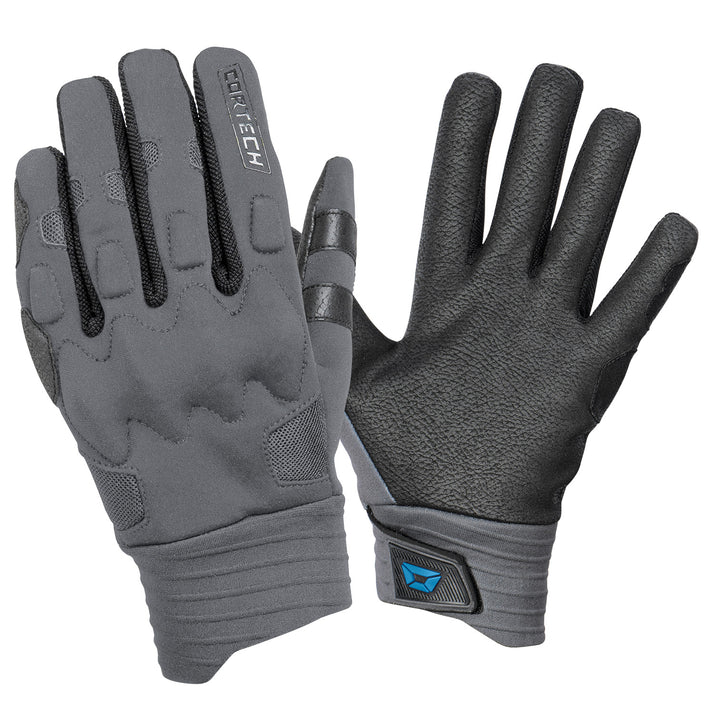 Cortech Windstop Lite Gloves Grey/Black - Back of Hand and Palm Views of Pair