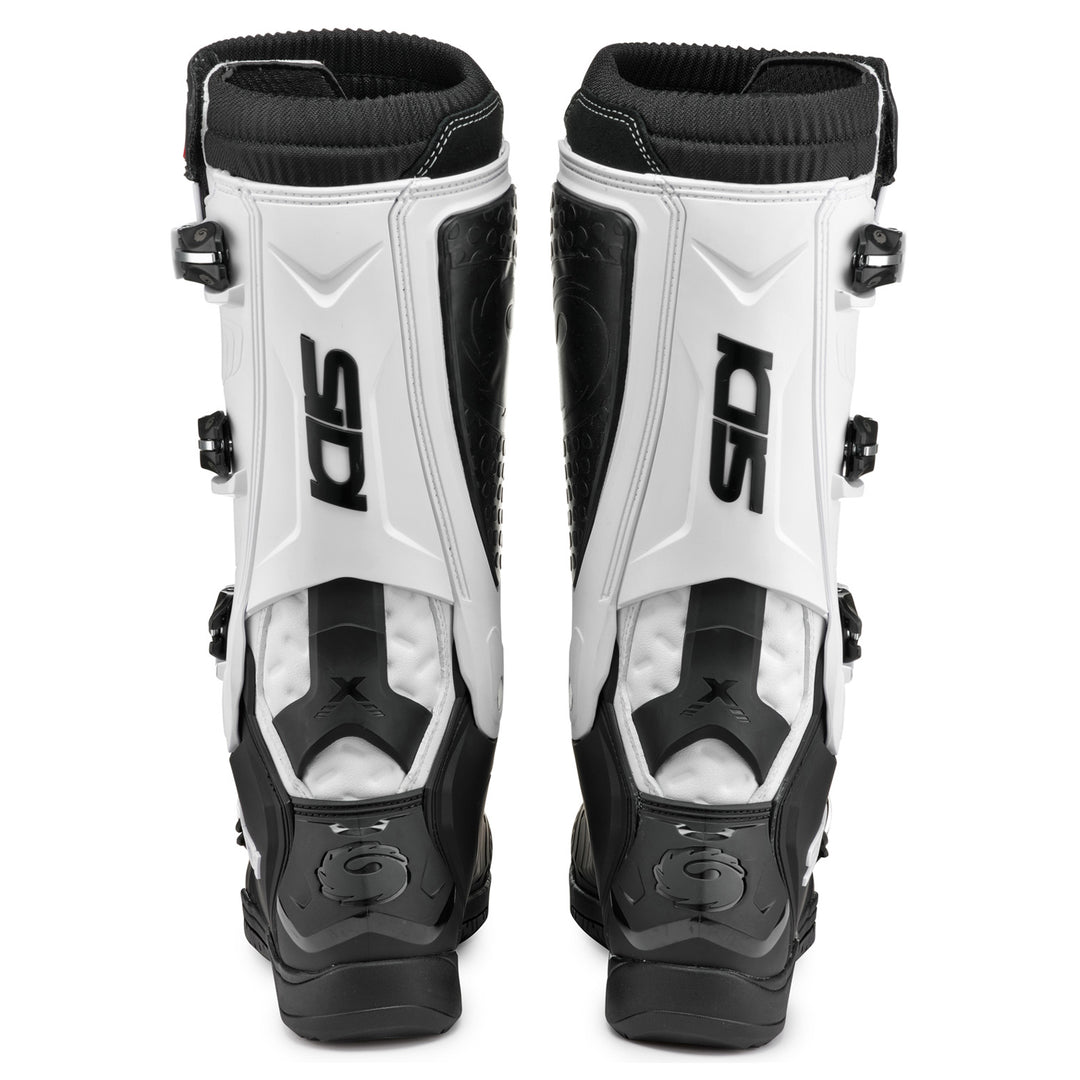 Sidi X Power SC Boots Black/White - Rear View of Pair