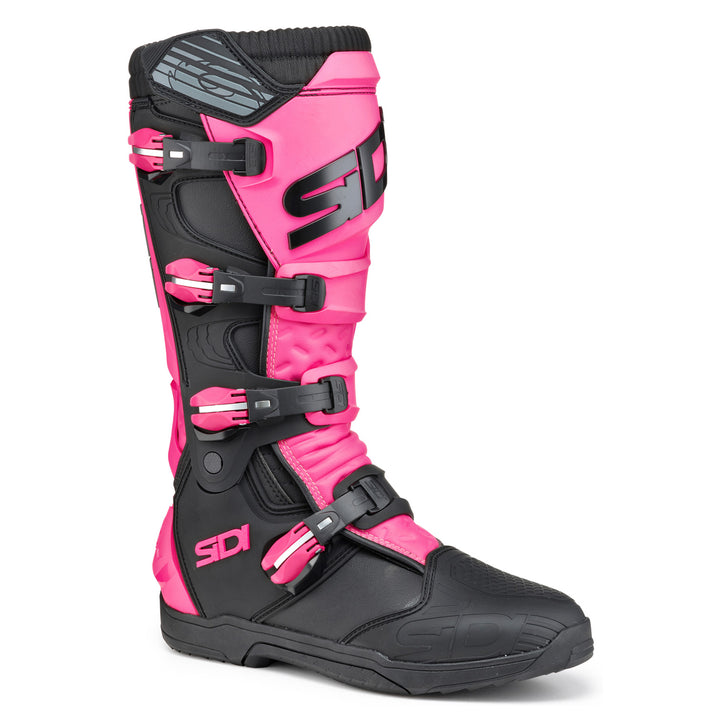 Sidi X Power SC LEI Boots Black/Pink - Front Side View