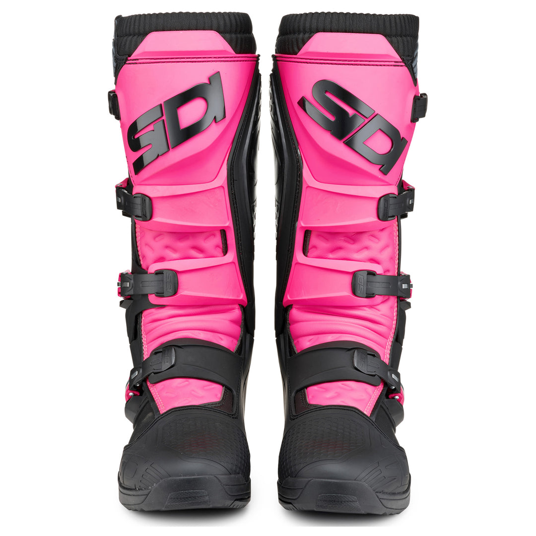 Sidi X Power SC LEI Boots Black/Pink - Front View of Pair