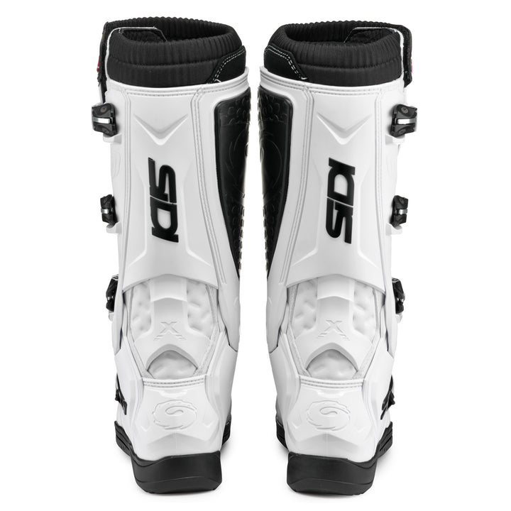 Sidi X Power SC LEI Boots White/White - Rear View of Pair