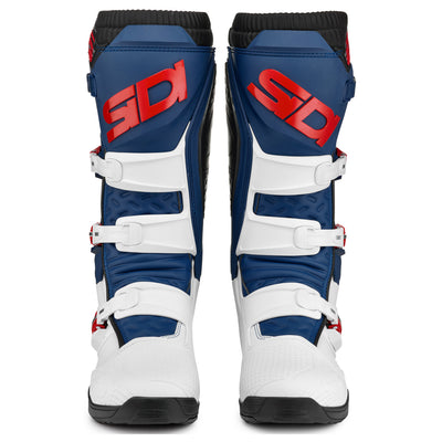 Sidi X Power SC Boots White/Navy/Red - Front View of Pair