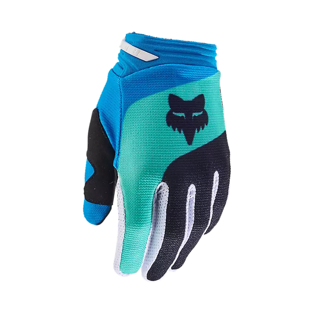 Fox Racing Youth 180 Ballast Gloves Black/Blue - Back of Hand View