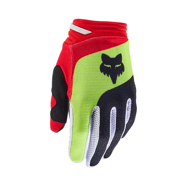 Fox Racing Youth 180 Ballast Gloves Black/Red - Back of Hand View