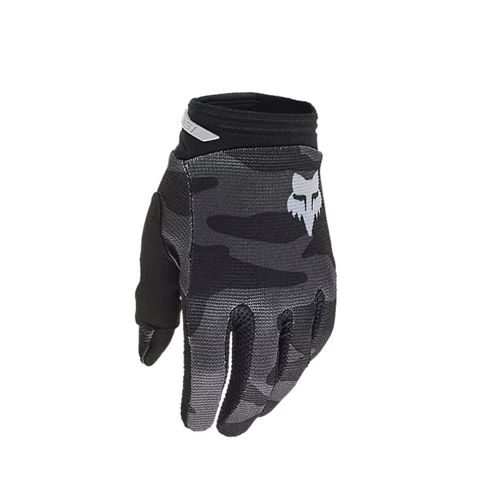 Fox Racing Youth BNKR Gloves Black Camo - Back of Hand View