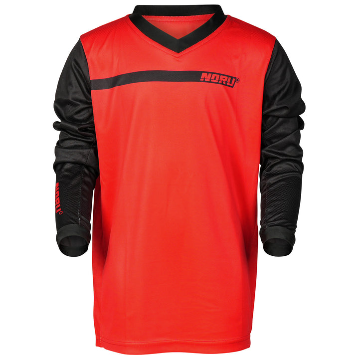 Noru Youth Sugo Off Road Jersey Red - Front View