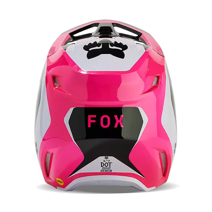Fox Racing Youth V1 Nitro Helmet Black/Pink - Rear View