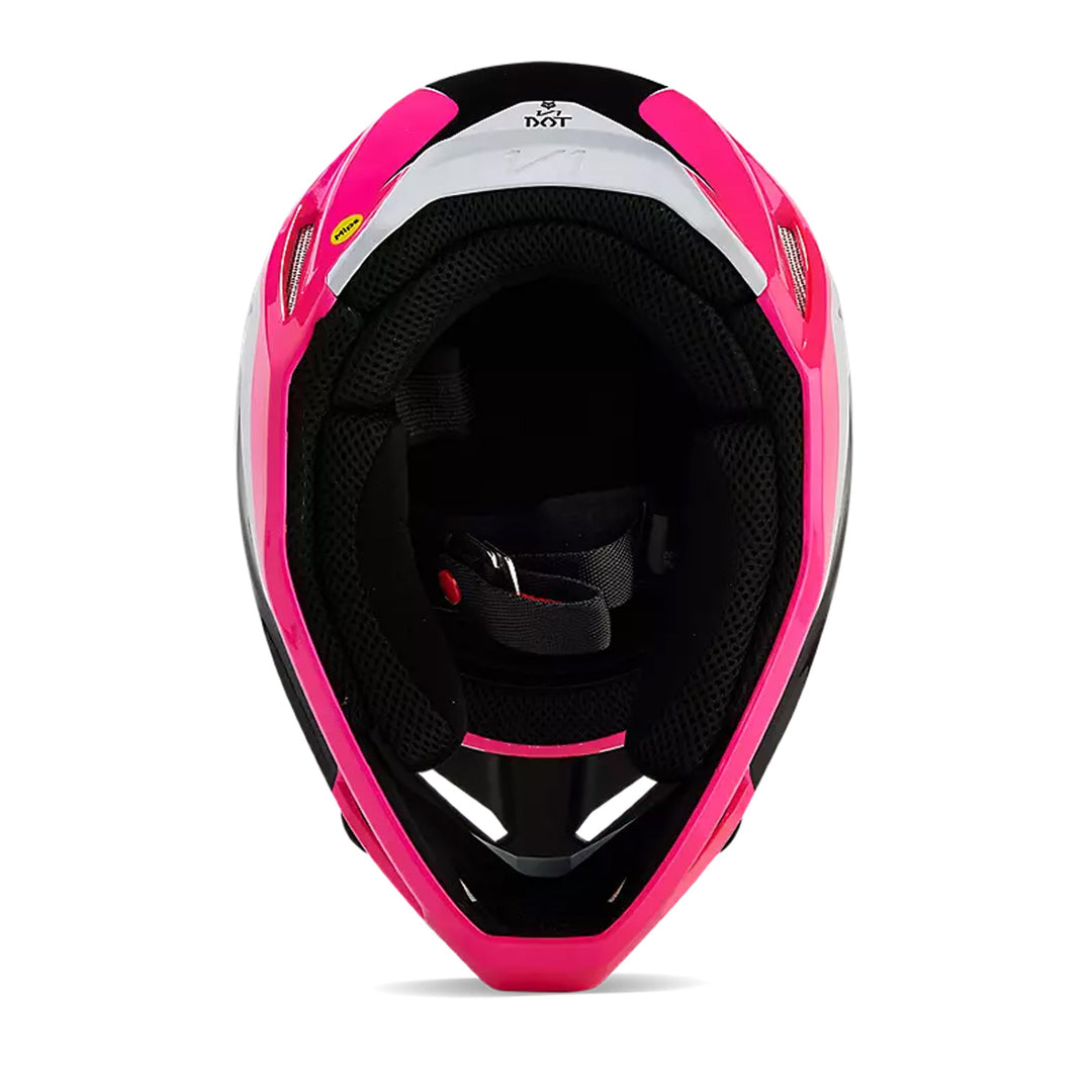 Fox Racing Youth V1 Nitro Helmet Black/Pink - Bottom Up View