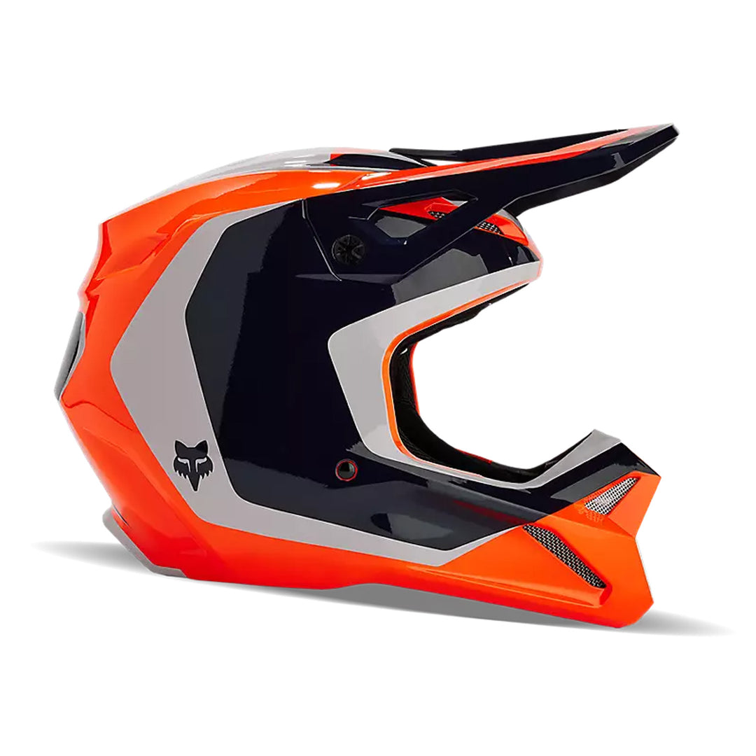 Fox Racing Youth V1 Nitro Helmet Fluorescent Orange - Right Side View