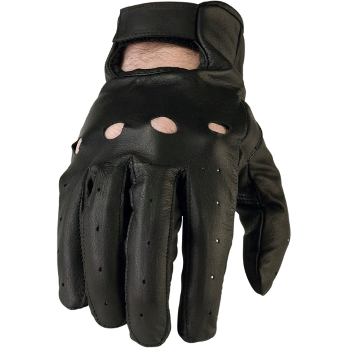 Z1R 243 Gloves Black - Back of Hand View