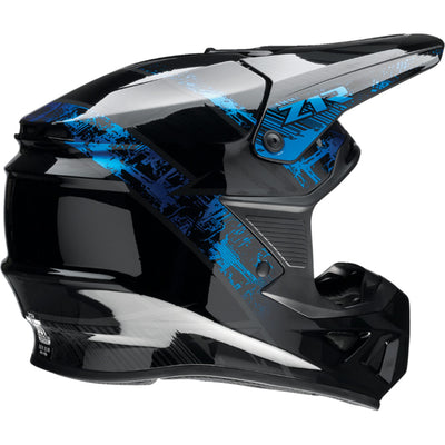 Z1R F.I. Fractal MIPS Helmet Blue - Rear Right Side View