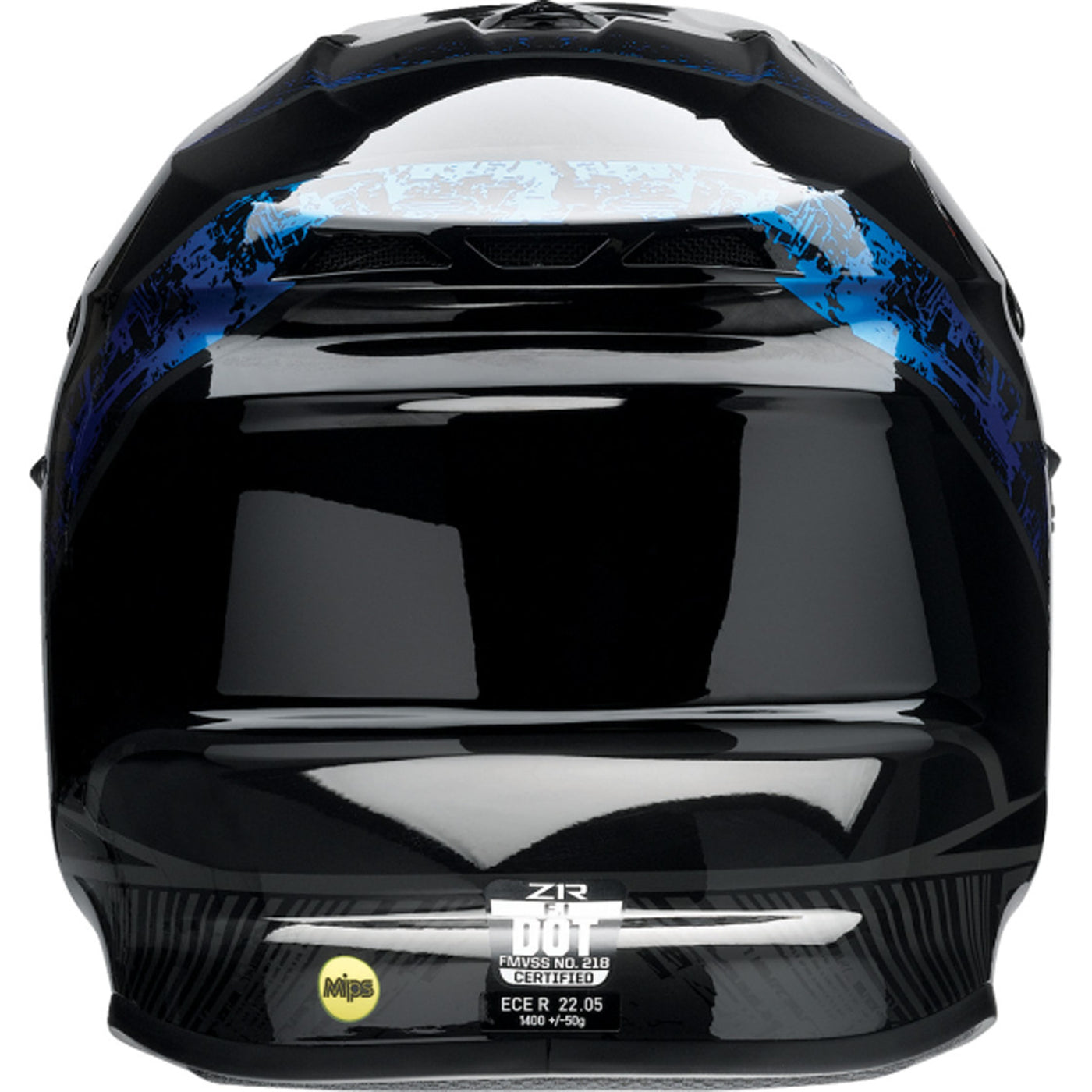 Z1R F.I. Fractal MIPS Helmet Blue - Rear View