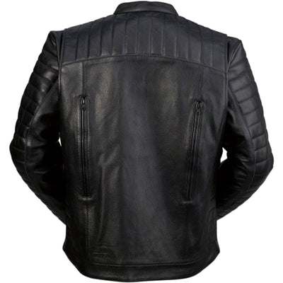 Z1R Artillery Leather Jacket Black - Rear View