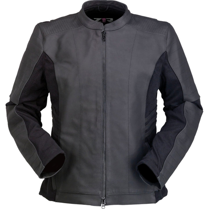 Z1R Women's Bellona Leather Jacket Black - Front View