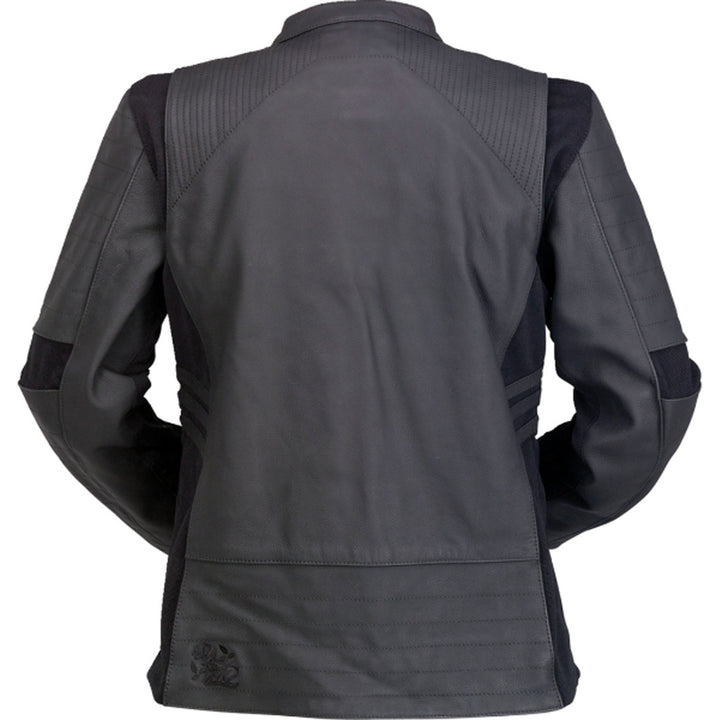 Z1R Women's Bellona Leather Jacket Black - Rear View
