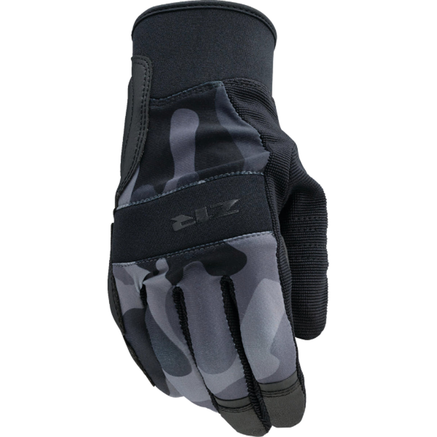 Z1R Billet Gloves Camo Black/Gray - Back of Hand View