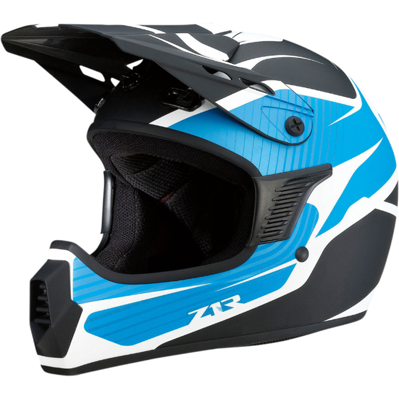 Z1R Child Rise Flame Helmet Blue - Front Left Side View