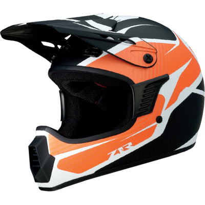 Z1R Child Rise Flame Helmet Orange - Front Left Side View