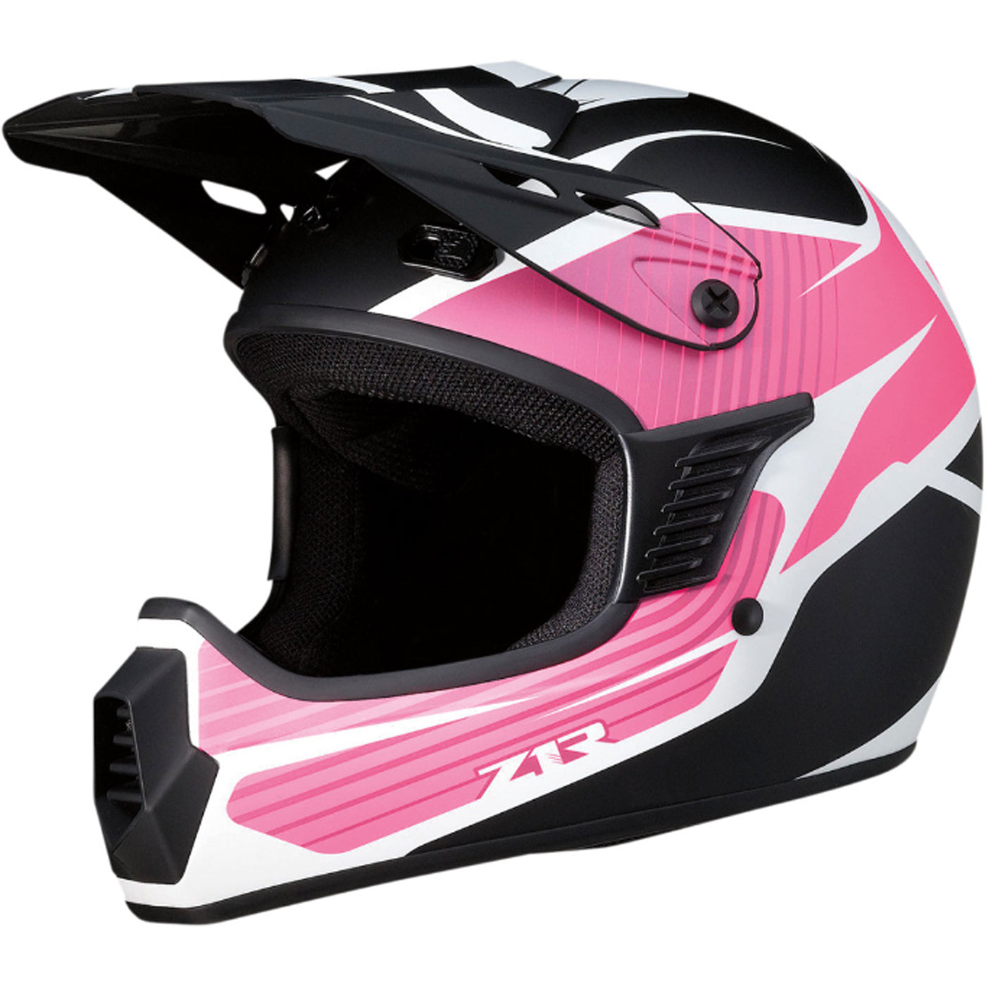 Z1R Child Rise Flame Helmet Pink - Front Left Side View