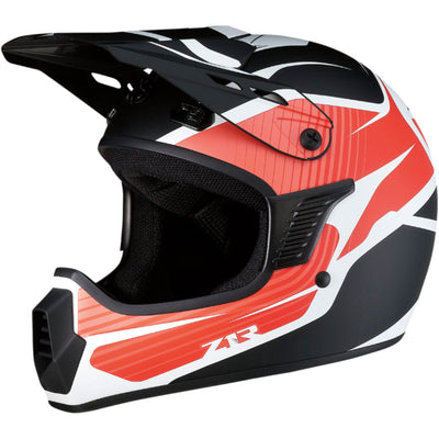 Z1R Child Rise Flame Helmet Red - Front Left Side View