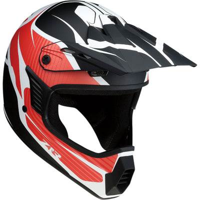 Z1R Child Rise Flame Helmet Red - Front Right Side View