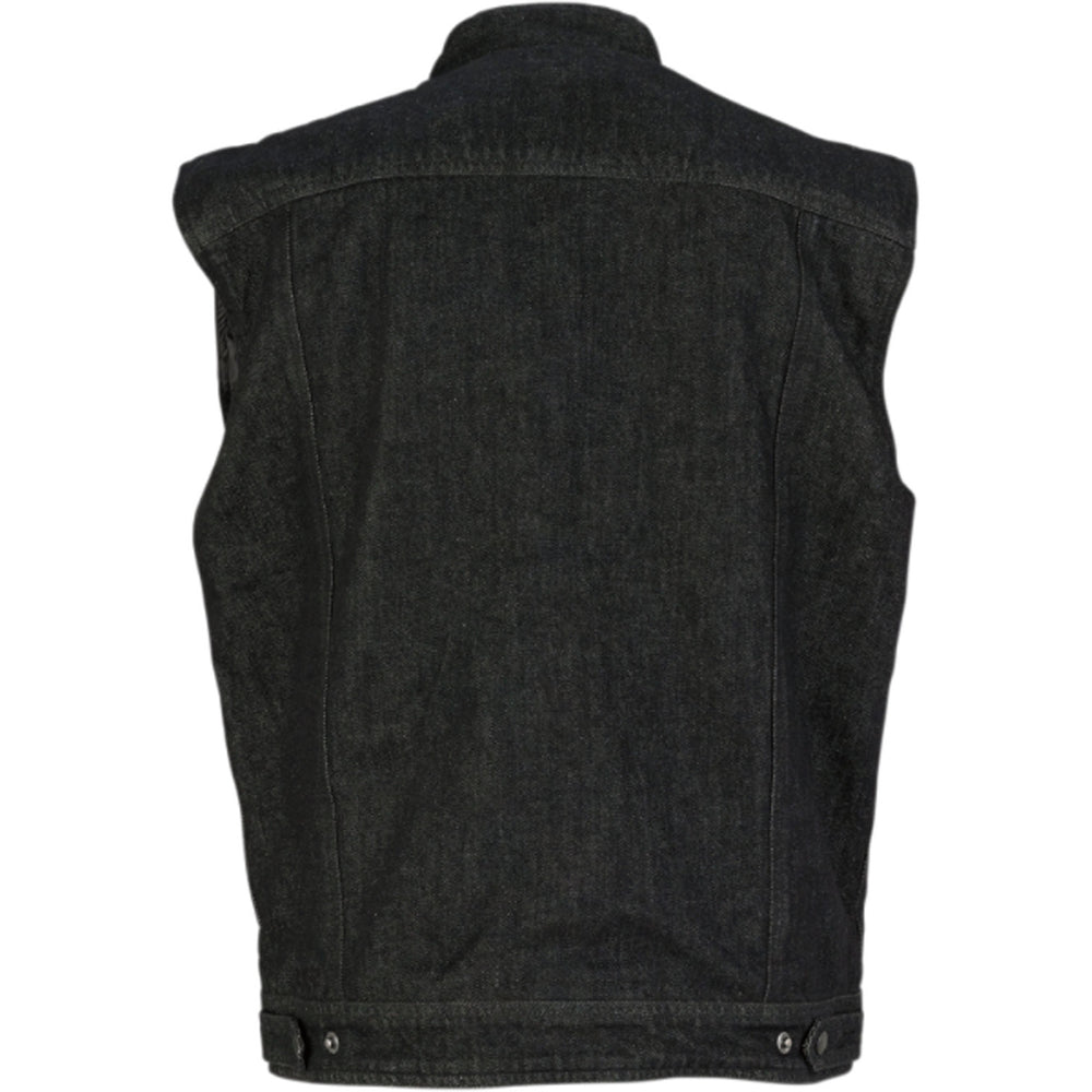 Z1R Denim Vest Black - Rear View