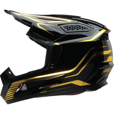 Z1R Dirt Maxx Monogram Helmet Black/Gold - Left Side View