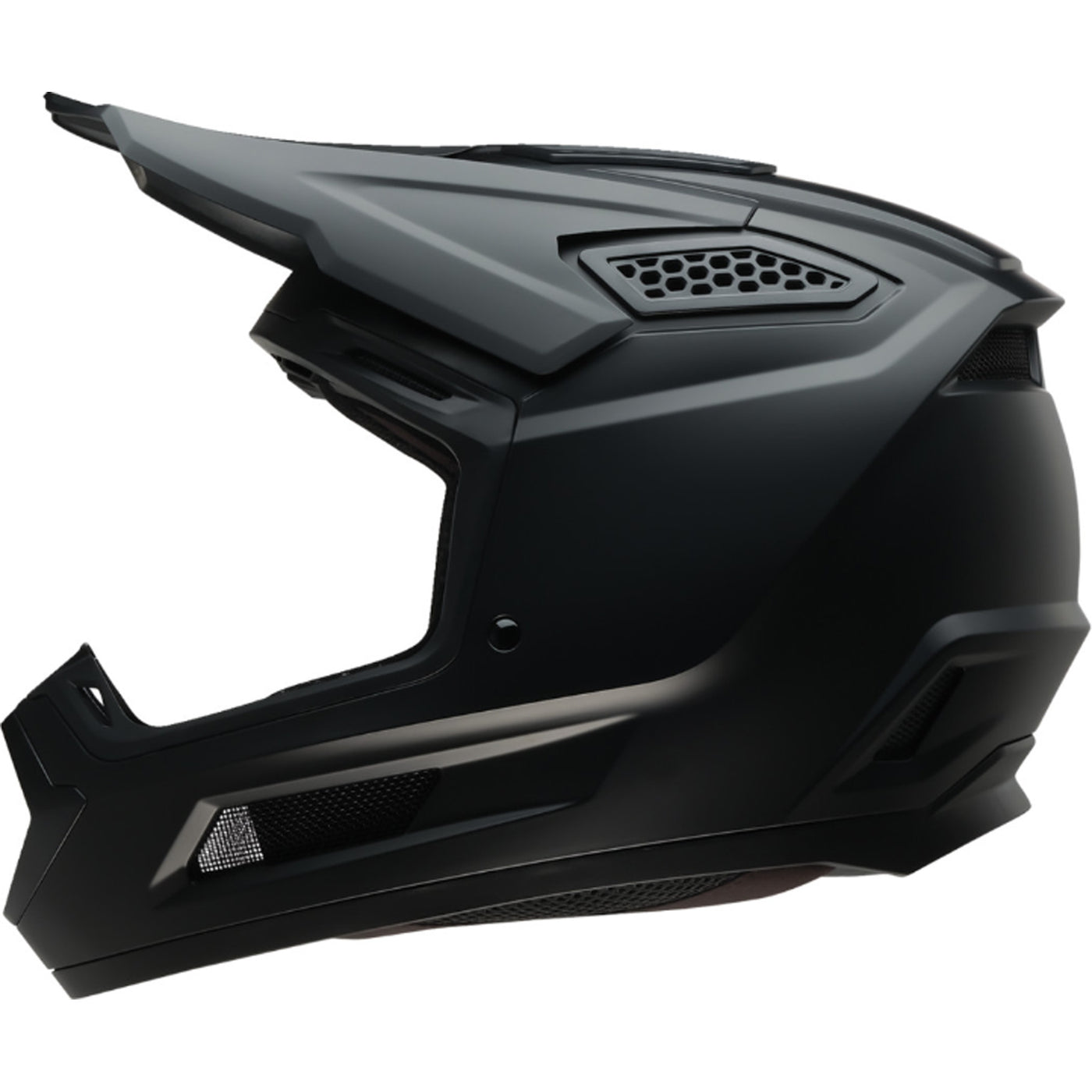 Z1R Dirt Maxx Solid Helmet Matte Black - Left Side View