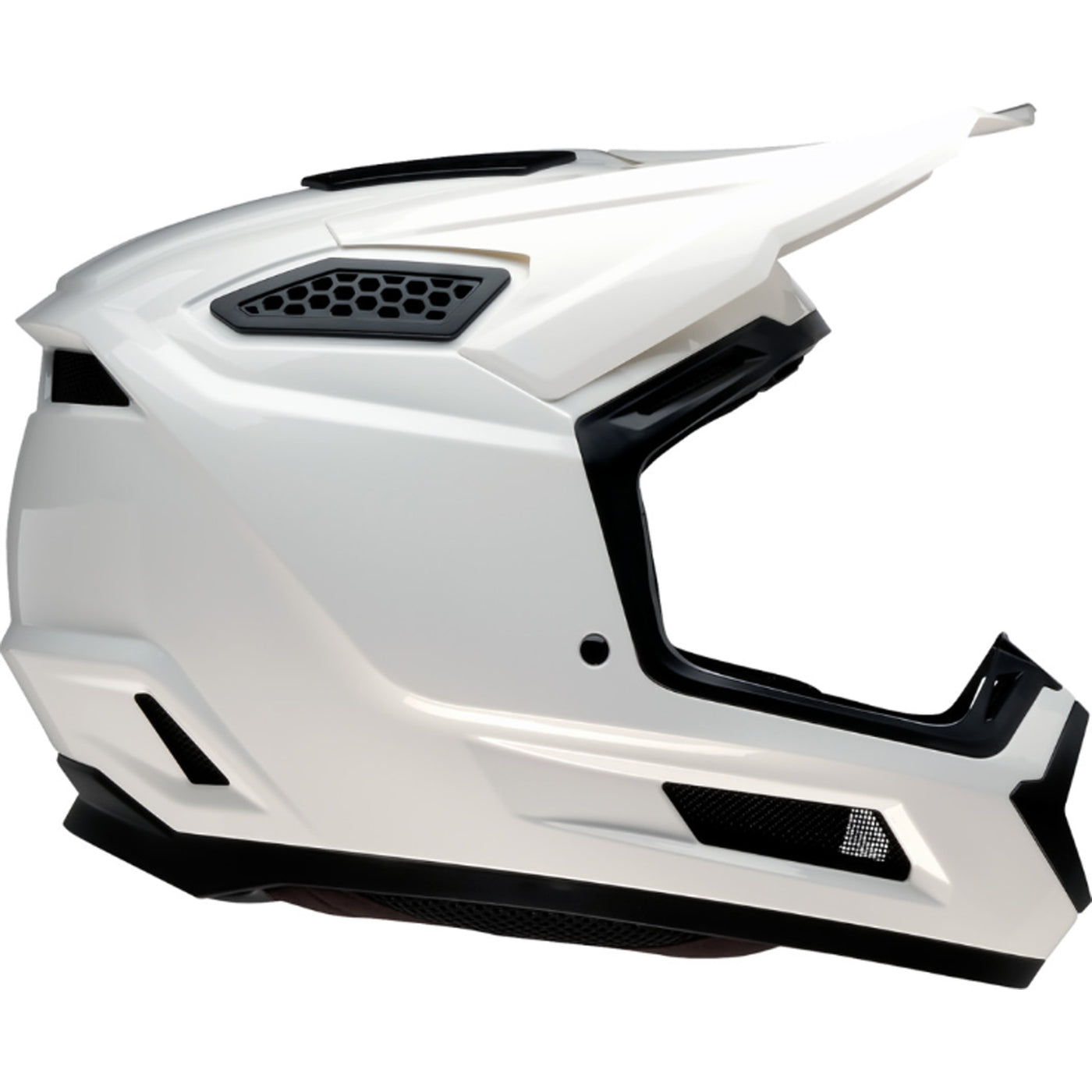 Z1R Dirt Maxx Solid Helmet White - Right Side View