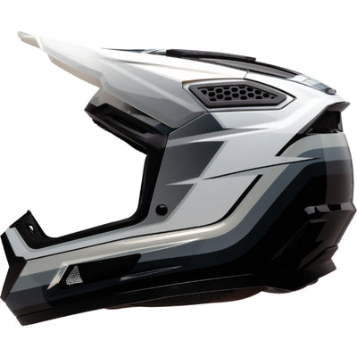 Z1R Dirt Maxx Vortex Helmet Black/White/Gray - Left Side View