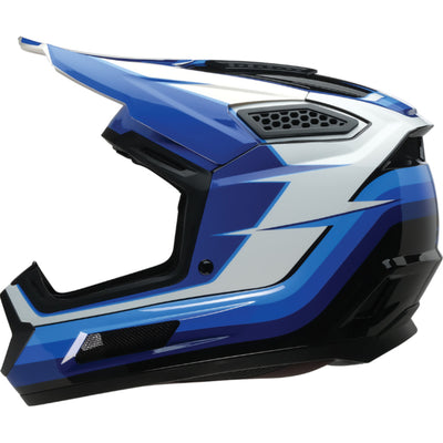 Z1R Dirt Maxx Vortex Helmet Blue/White - Left Side View