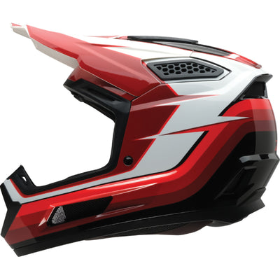 Z1R Dirt Maxx Vortex Helmet Red/White - Left Side View