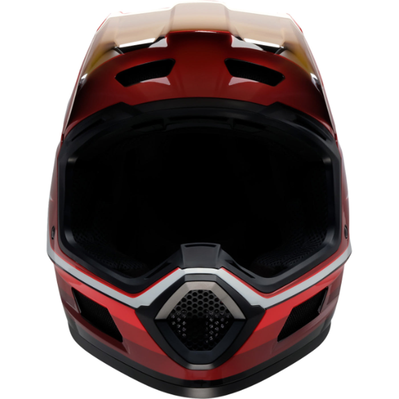 Z1R Dirt Maxx Vortex Helmet Red/White - Front View