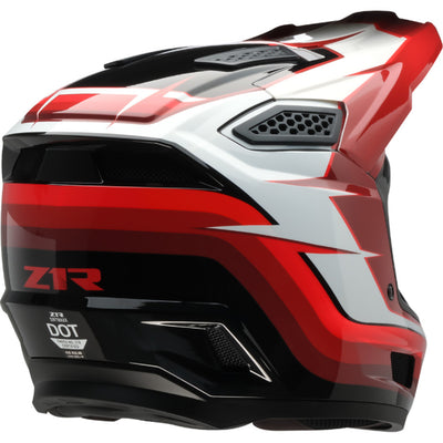 Z1R Dirt Maxx Vortex Helmet Red/White - Rear Right Side View