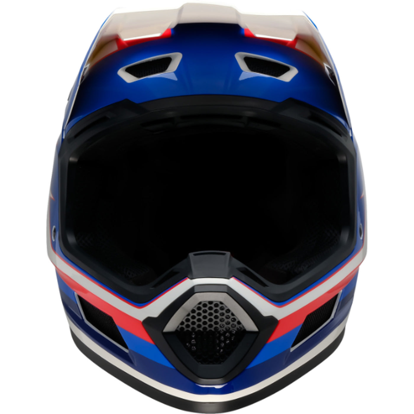 Z1R Dirt Maxx Vortex Helmet Red/White/Blue - Front View