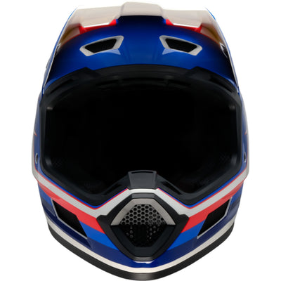 Z1R Dirt Maxx Vortex Helmet Red/White/Blue - Front View