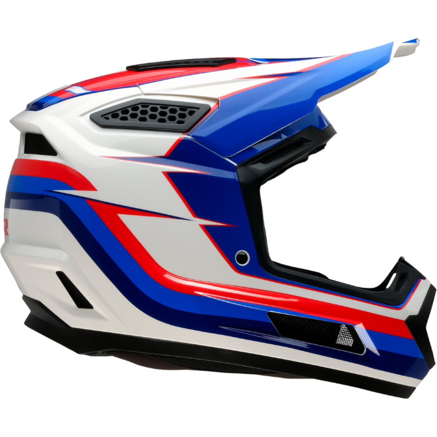 Z1R Dirt Maxx Vortex Helmet Red/White/Blue - Right Side View