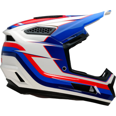 Z1R Dirt Maxx Vortex Helmet Red/White/Blue - Right Side View