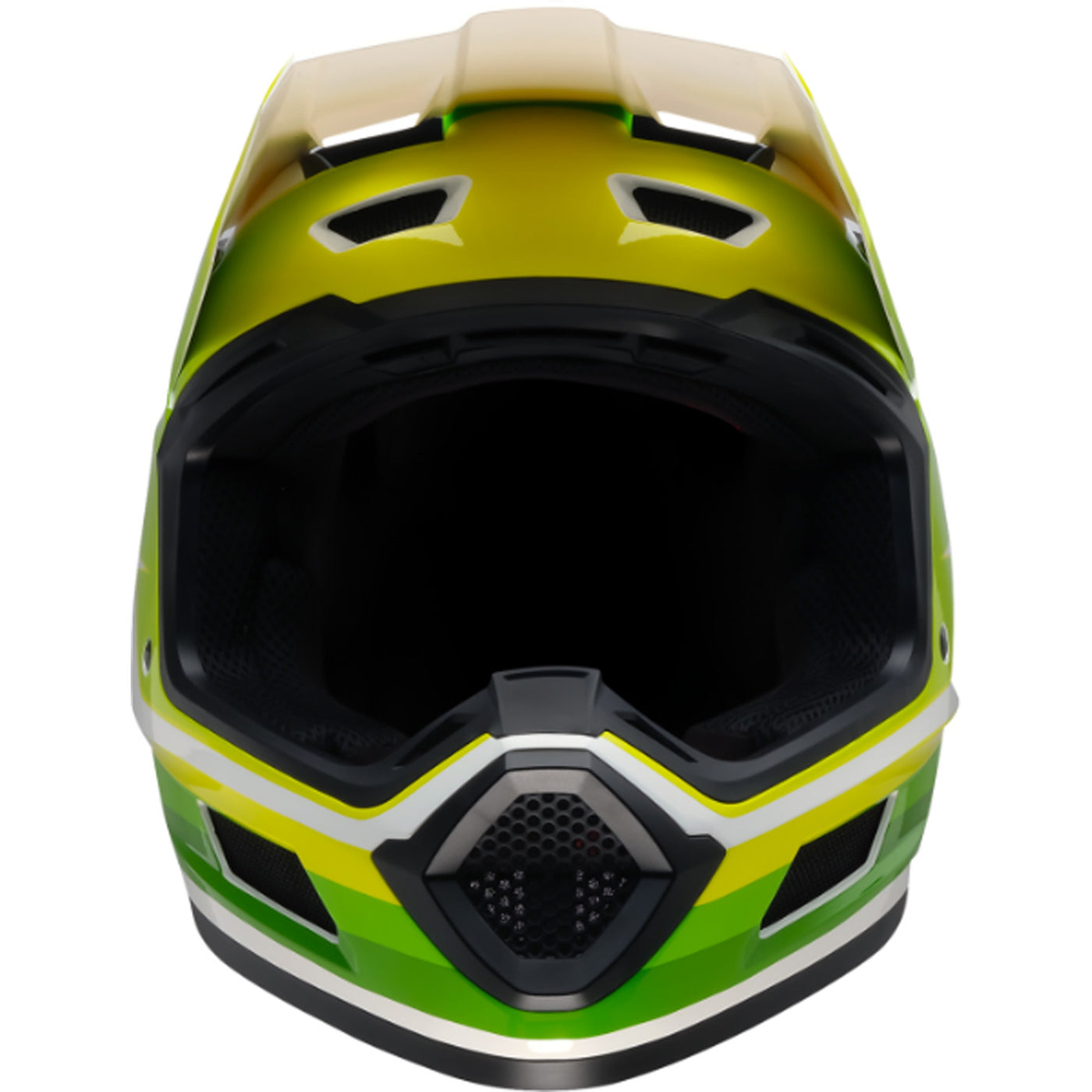 Z1R Dirt Maxx Vortex Helmet White/Green - Front View
