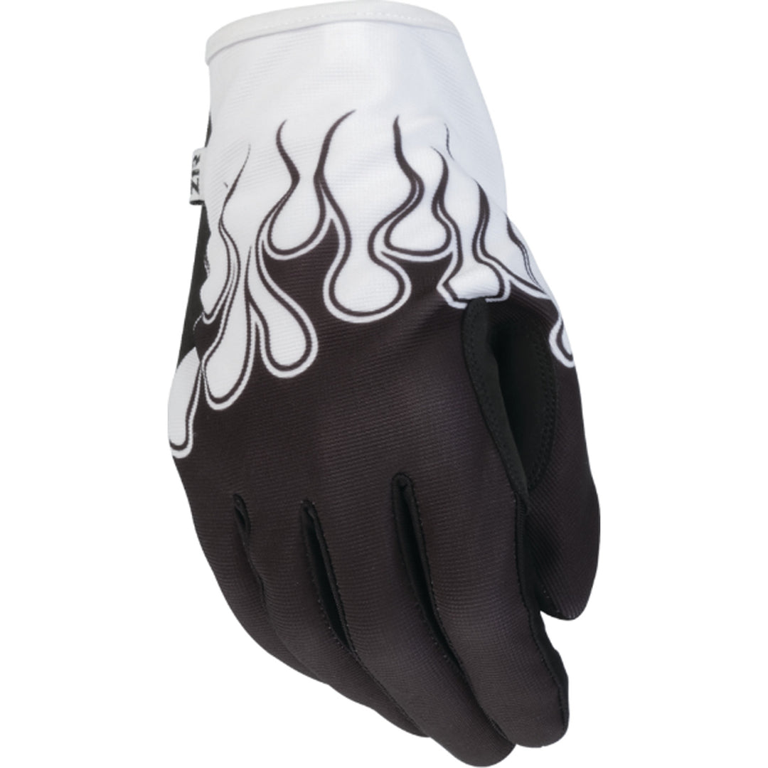 Z1R Flame Gloves White - Back of Hand View