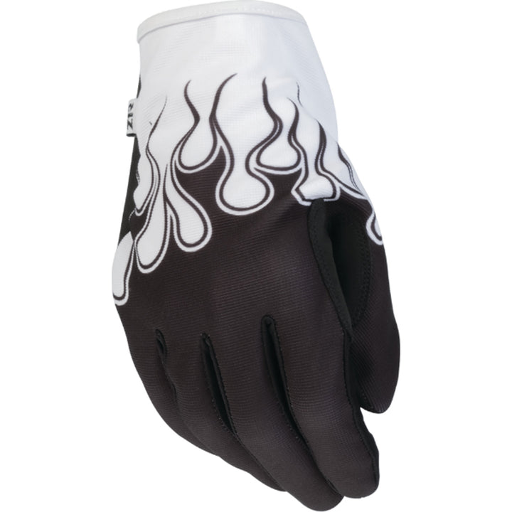 Z1R Flame Gloves White - Back of Hand View